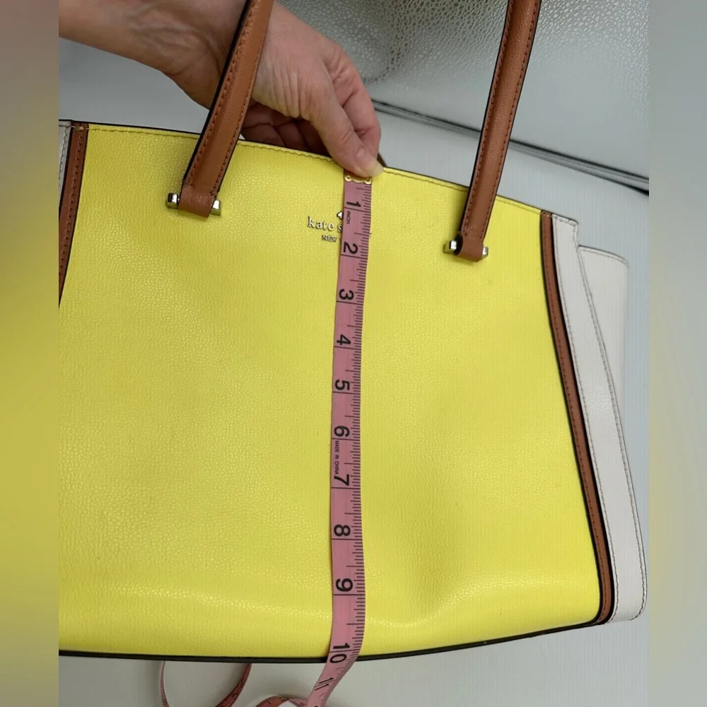 Kate Spade Patterson Drive Large Geraldine Colorblock Satchel Limelight Yellow
